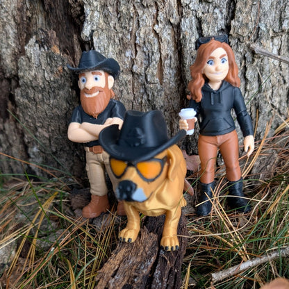 2" Key Chain Figurine - Homestead characters Minion, Nate and Jen keychains