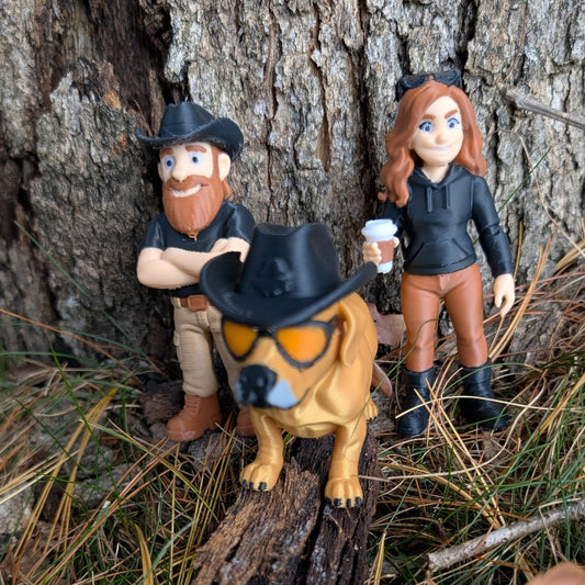 2" Key Chain Figurine - Homestead characters Minion, Nate and Jen keychains