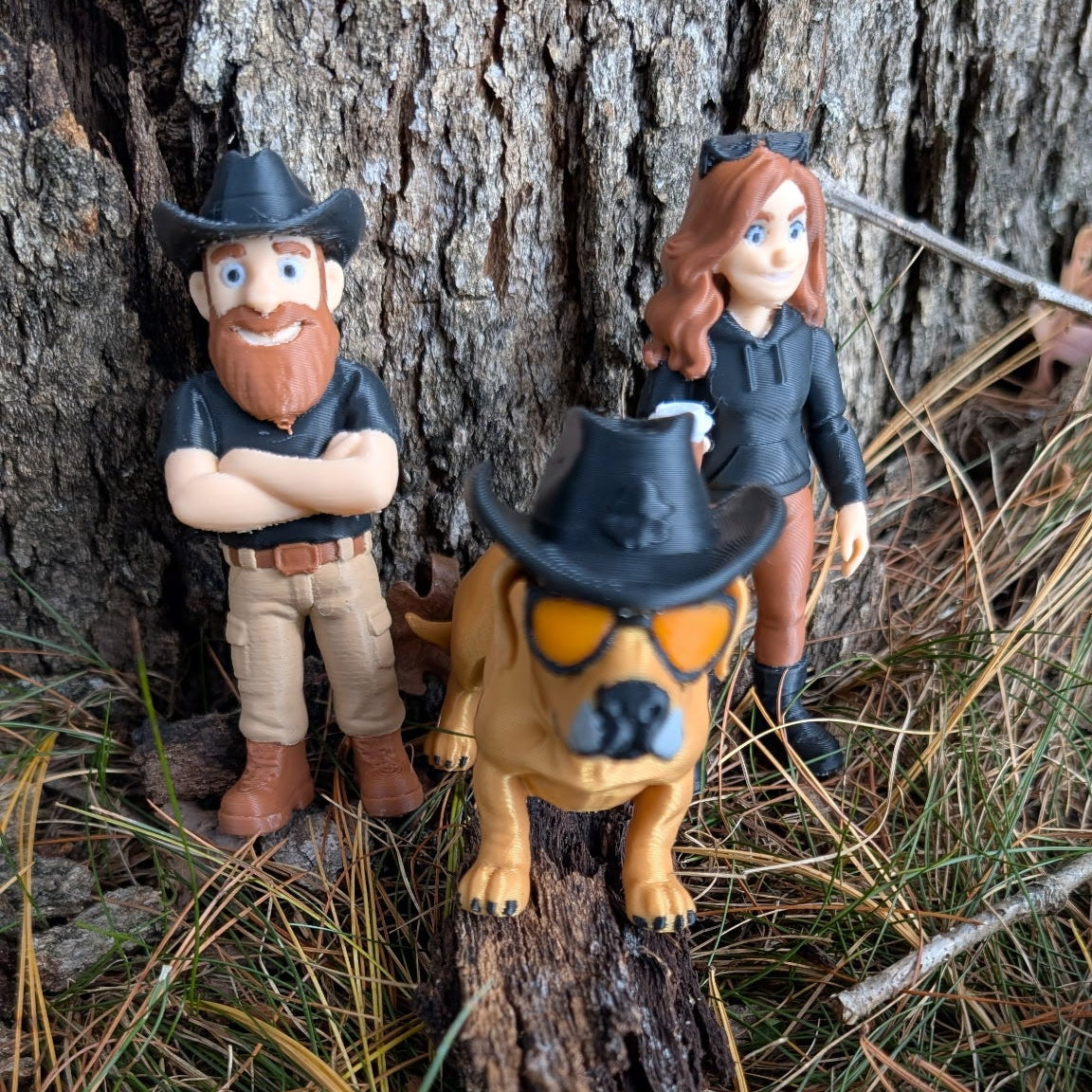 4" Figurine - Homestead characters Minion, Nate and Jen