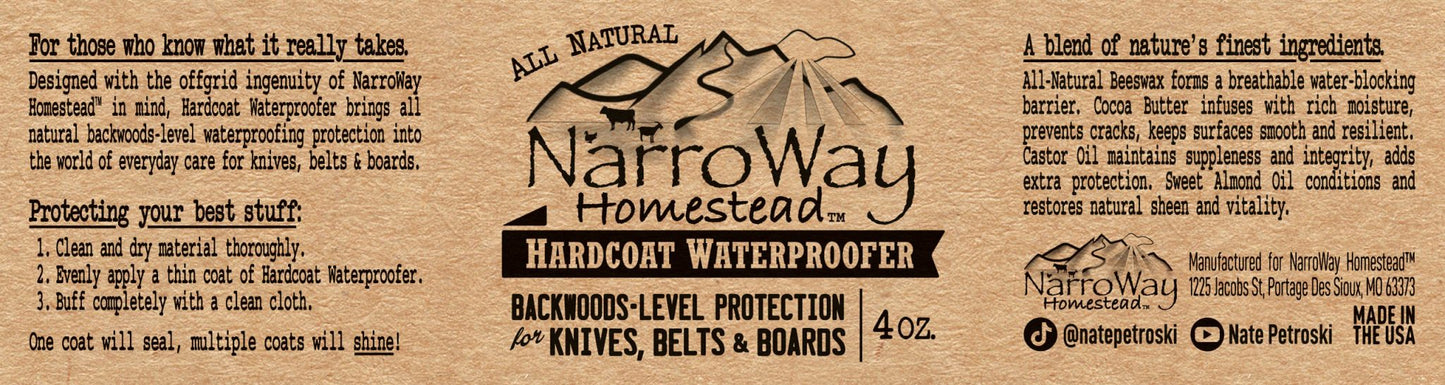 Hardcoat Waterproofer by NarroWay Homestead - Backwoods-Level